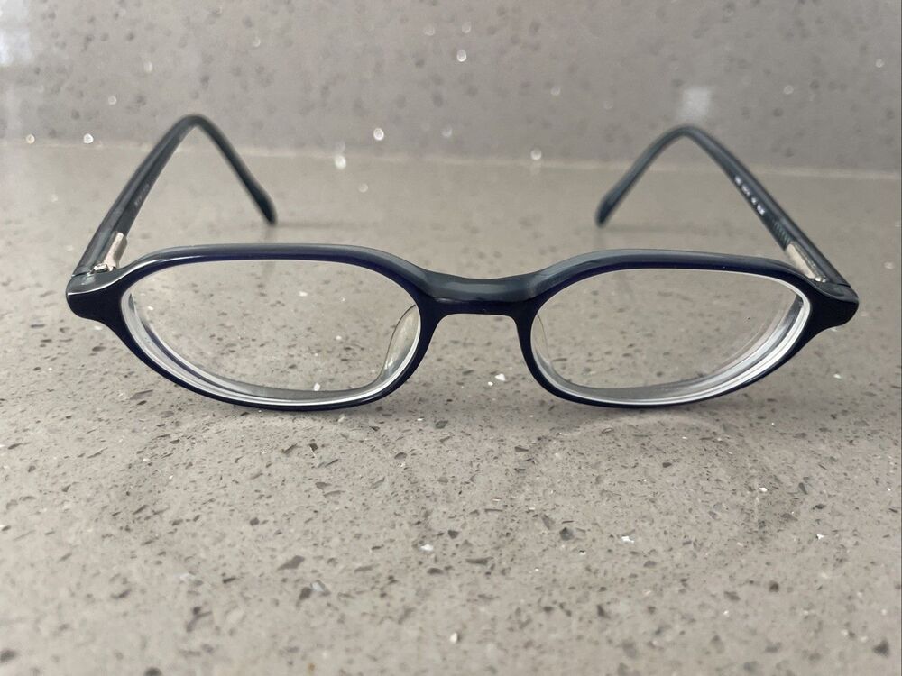 NEW LOOK EYEGLASSES FRAMES ONLY 8655 50-18-140 Blue full rim crystal acrylic